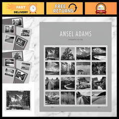 Yosemite National Park Forever Postage Stamps – Ansel Adams Photography Sheet of