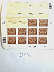 ONE HALF Pane of COVERLET EAGLE E Pluribus Unum 60¢ US Stamps. Sc # 3646