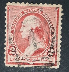 US 1890 Washington 2 cents rose-carmine