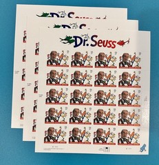 Dr. Seuss 3 Sheets Of 20 Postage Stamps 37 Cent 3835