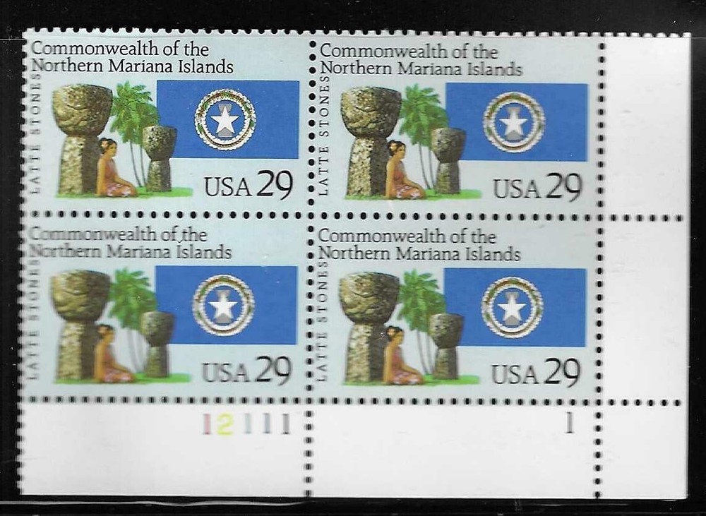 USA SC # 2804 Mariana Islands – Plate Number BLK4 .MNH