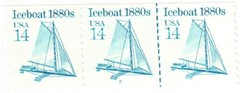 United States 14¢ 1985 Iceboat 1880s Postage Stamp #2134 x 100 Singles