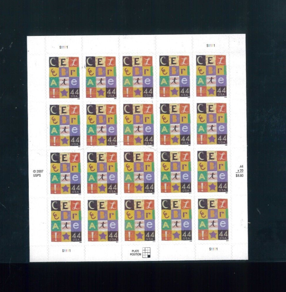 United States 44¢ Celebrate Postage Stamp #4407 MNH Sheet