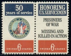 #1421-2 6¢ DISABLED VETERANS LOT OF 200 MINT STAMPS, SPICE UP YOUR MAILINGS!