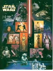 2007 Star Wars Stamps Sheet Of 15 41c Stamps MNH