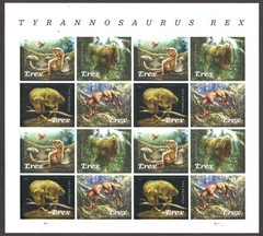 Tyrannosaurus Rex Full Sealed Pad of 100 Sheets (1600 Stamps) Scott 5413a