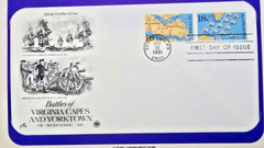 Battles of Virginia Capes and Yorktown Stamp FDC 1981 200 Anniversary
