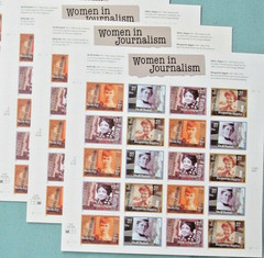 Four Sheets x 20 = 80 WOMEN In JOURNALISM 37¢ US Postage Stamps. USA # 3665-3668