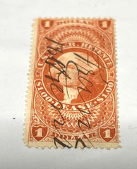 US INTERNAL REVENUE POWER OF ATTORNEY 1 DOLLAR STAMP USED.