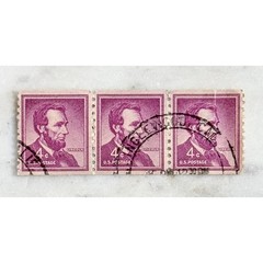 1954 Abraham Lincoln 4 Cent US Postage Stamps (B)