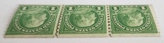 Benjamin Franklin One Cent U.S. Rare Set of 3 unused Stamps No Rubber Stamp Mark