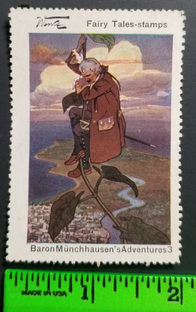 Vintage Fairy Tales Jack Beanstalk Poster Stamp