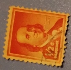 US Postage Stamp 1/2 Cent Benjamin Franklin Used