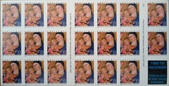 32 cent Madonna and Child – Complete Book of 20 Stamps, New NH (Free Shipping)