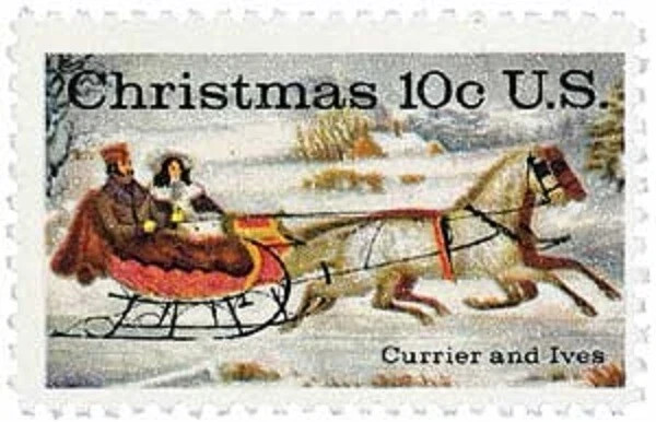 USA 1974😎🤩Christmas, Currier and Ives🤩😎MNH 10 Cents Postage Stamp😎Sc. #1551