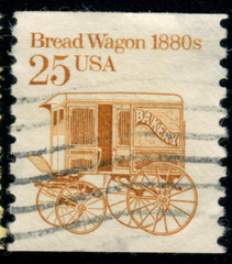 USA – 1985 – Transportation – Bread Wagon 1880s – 25¢ – #3757