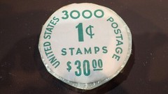 Scott 1299 1968 1c Prominent American Thomas Jefferson COIL ROLL OF 3000 Sealed