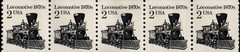 USA 1983 LOCOMOTIVE STRIP OF FIVE STAMPS , 2 CENT, SCOTT 2226 MNH