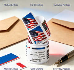 2024 US Flag Self-Adhesive Coil 100 Rolls of 10000 Stamps Mint Never Hinged MNH