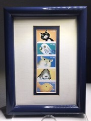 Vintage 1998 United States 32¢ Pet Bright Eyes Postage Stamps ~ Matted Framed