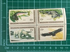 US Postage Wildlife Conservation 8c Block Stamps