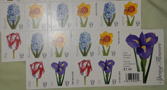 Two (2) Panes x 20 = 40 of SPRING FLOWERS 37¢ US Postage Stamps. USA Sc # 3903b