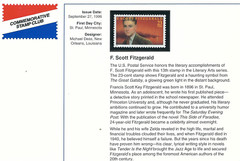 Scott # 3104..23 Cent…F. Scott Fitzgerald + Postal History