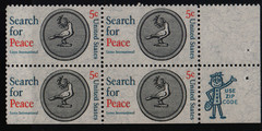 1967 5c Search for Peace, Lions International Block of Four Scott #1326 ST240