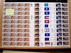 US – 12 PANES 13 Cent & 10 Cent STAMPS – MNH – FACE VAL $41.00