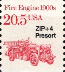USA 1988 20.5¢ FIRE ENGINE 1900s PRESORT TRANSPORTATION SERIES 5 STAMP MNH