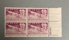 US stamps blocks of 4 all red 9 blocks 2c 3c airmails red cross etc.