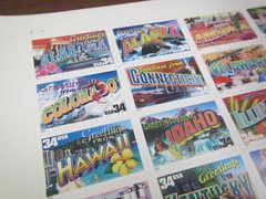 United States 34¢ 50 States Greeting Card Postage Stamps MNH Sheet