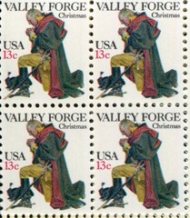 USA 13¢ Washington at Valley Forge Christmas Postage Stamp #1729 x 100 Singles