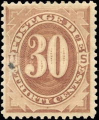 USA Mint H F+ 30c Scott #J6 1879 Postage Due Stamp