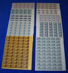 Ten U.S. Postage Full Mint 4 Cent Sheets 1950s/60’s Nursing