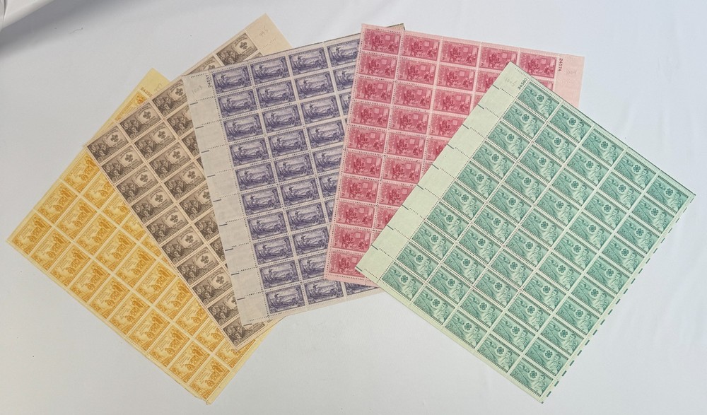 Lot of 5 Full mint never hinged US Commemorative Stamp Sheets