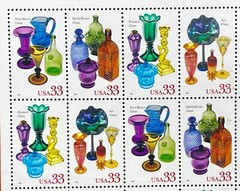 AMERICAN GLASS Vintage USPS STAMP PAGE United States Postal Service