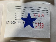 US FDC # U619 , 29c USA Star 1991,Used (11 pcs)