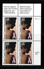 USA SC # 3081 Breast Cancer Awareness . MNH