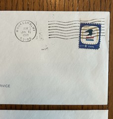 First Day Issue US Mail Inaugurating US Post Office Cancelled Stamp + Envelope