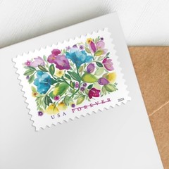 Celebration Blooms Forever Postage Stamps – Sheet of 20, USPS Floral Design, #58