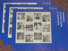 Three x 12 = 36 MASTERWORKS OF MODERN AMERICAN ARCHITECTURE 37¢ US Stamps # 3910