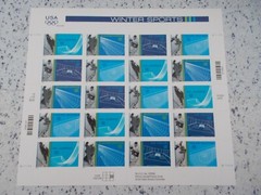 #3552-55 OLYMPIC WINTER SPORTS 20 34 CENT STAMPS 2001/2002 MNH Free Shipping