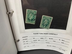 US Revenue (Scott R240a) 1917-33 $1 Green Liberty Documentary Used (2x)