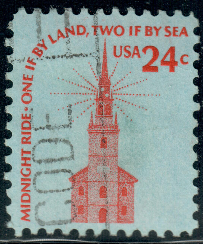 USA – 1975 – Americana Issue – Buildings – Old North Church – 24¢ – #3724