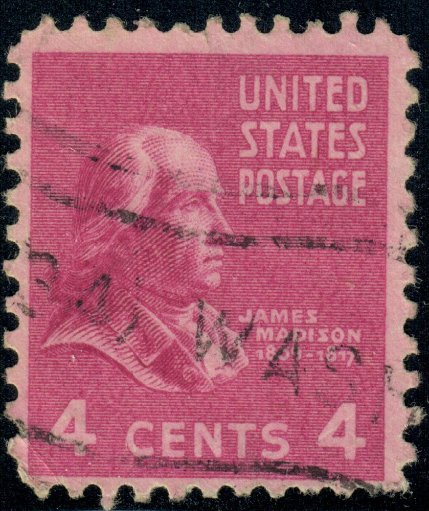 USA – 1938 – Presidential issue – James Madison – 4¢ – #3002