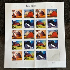 2021 USPS Barn POSTCARD Forever Postage Stamps – Sheet of 20 Stamps MNH