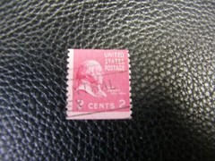 6998) One: 2¢ US Postage Stamp John Adams 1797-1801 Rose