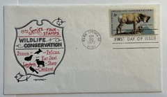 1972 Wildlife Conservation US Postage Stamp FDCs, Artopages Cachets, 1464 – 1467