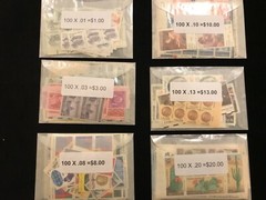 US MINT POSTAGE $66.00 face value collection with 100 each mix Denominations